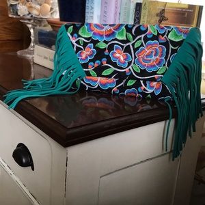 NWT Gorgeous handmade Embroidered Clutch